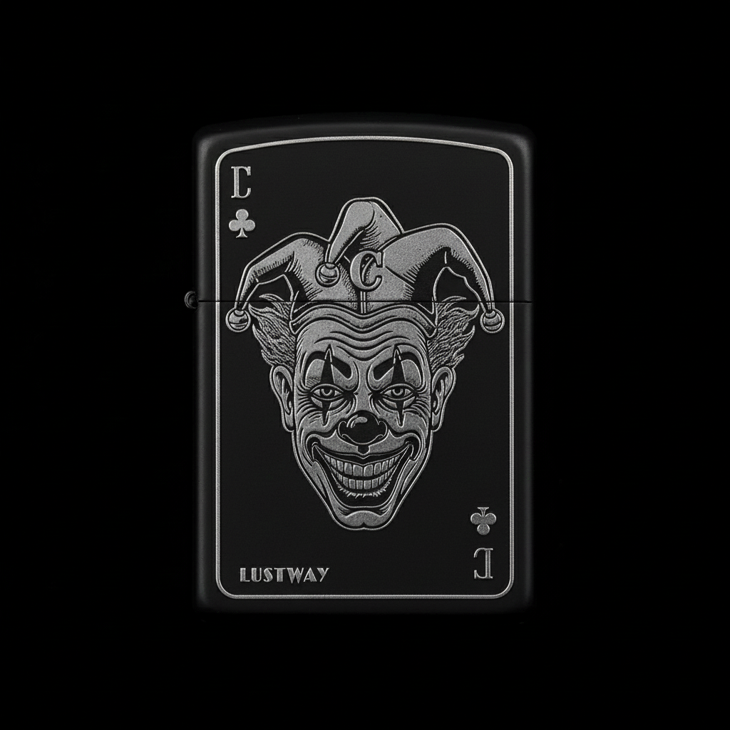 Joker Kart Figürlü C Harfli Benzinli Çakmak