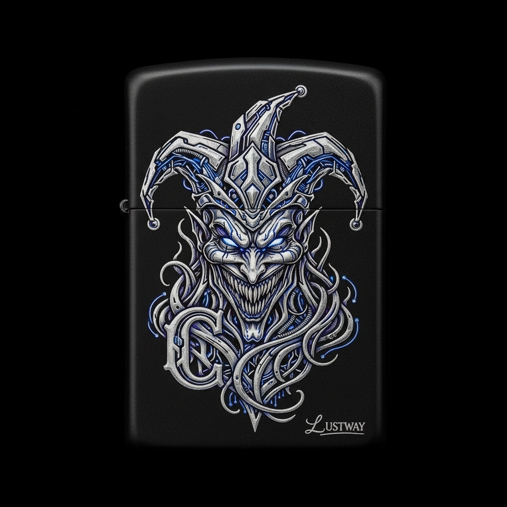 Joker Kart Figürlü C Harfli Benzinli Çakmak