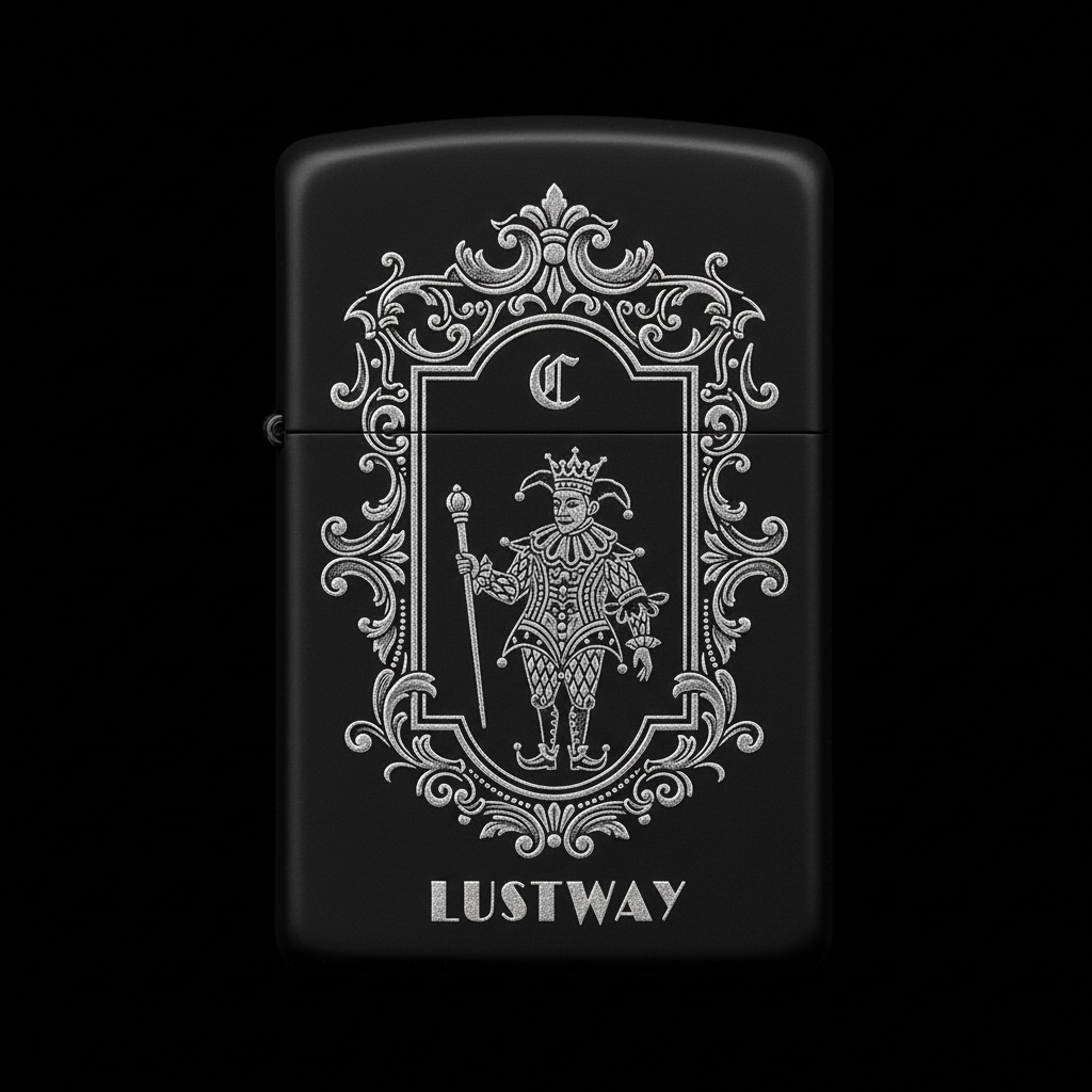 Joker Kart Figürlü C Harfli Benzinli Çakmak