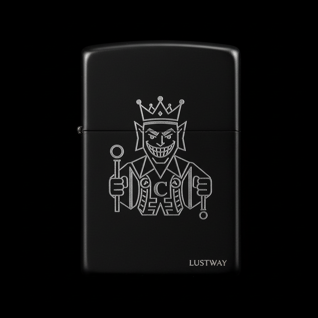 Joker Kart Figürlü C Harfli Benzinli Çakmak