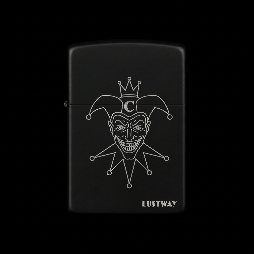 Joker Kart Figürlü C Harfli Benzinli Çakmak