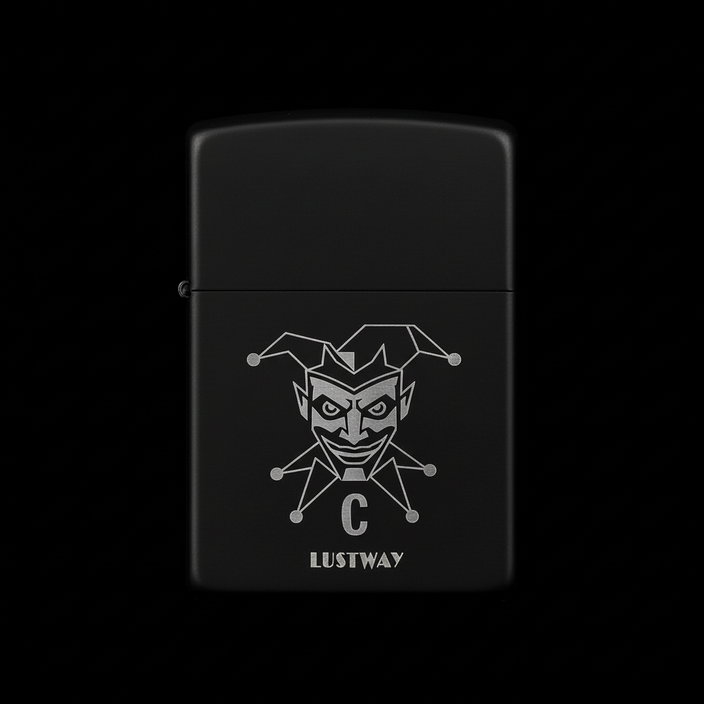 Joker Kart Figürlü C Harfli Benzinli Çakmak