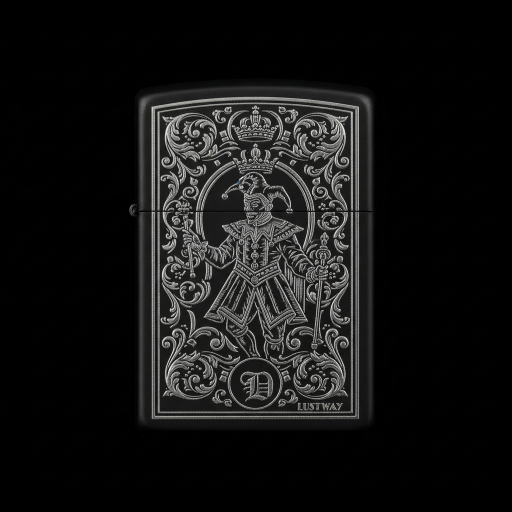 Joker Kart Figürlü D Harfli Benzinli Çakmak