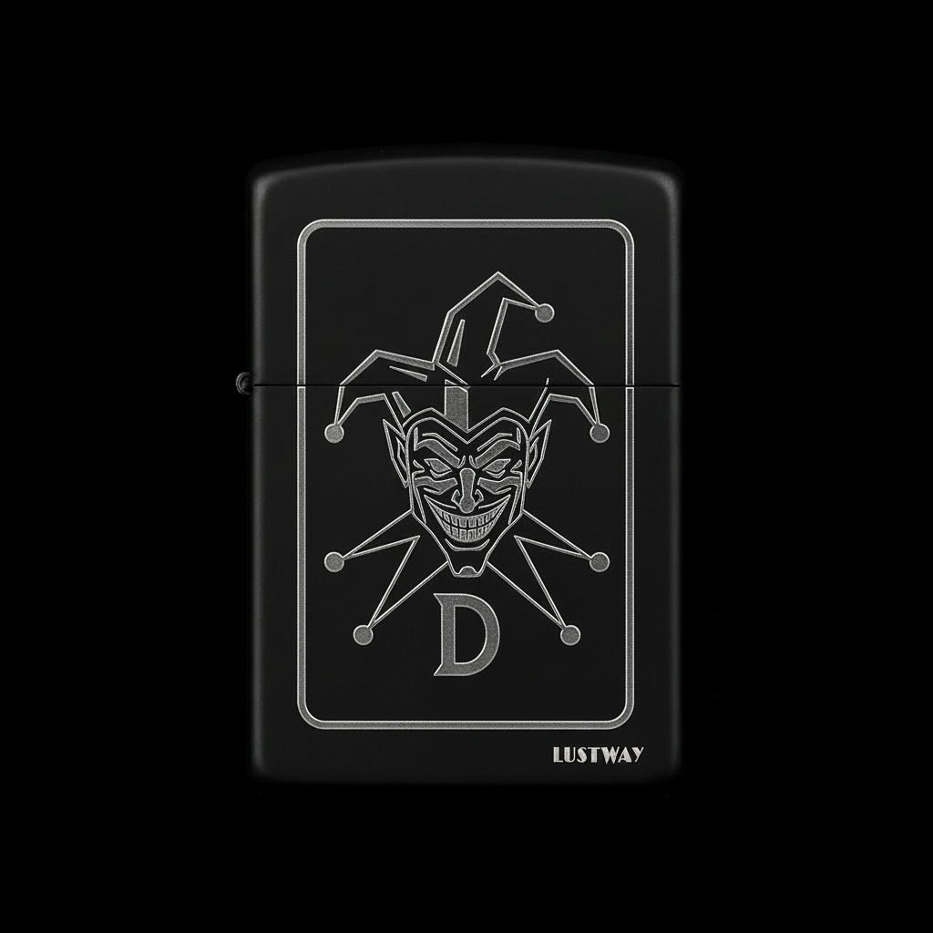 Joker Kart Figürlü D Harfli Benzinli Çakmak