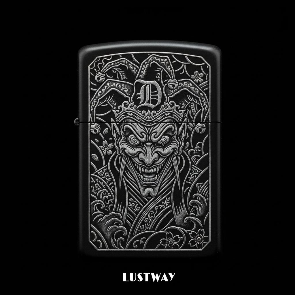 Joker Kart Figürlü D Harfli Benzinli Çakmak