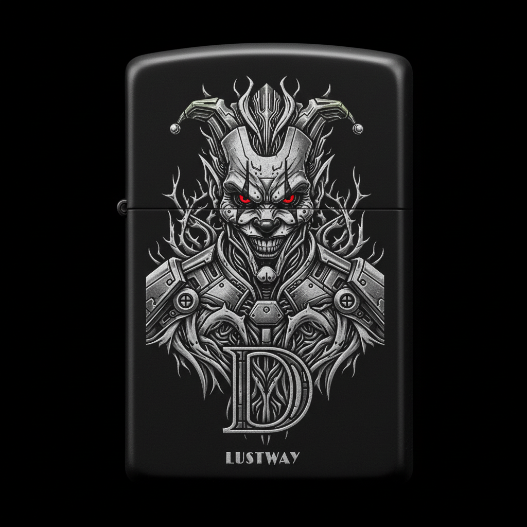 Joker Kart Figürlü D Harfli Benzinli Çakmak