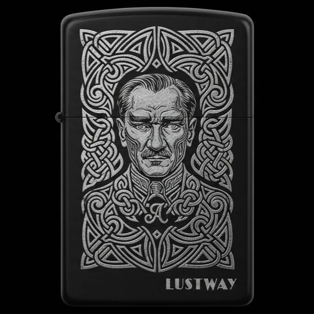 Mustafa Kemal Atatürk Figürlü I Harfli Benzinli Çakmak V23