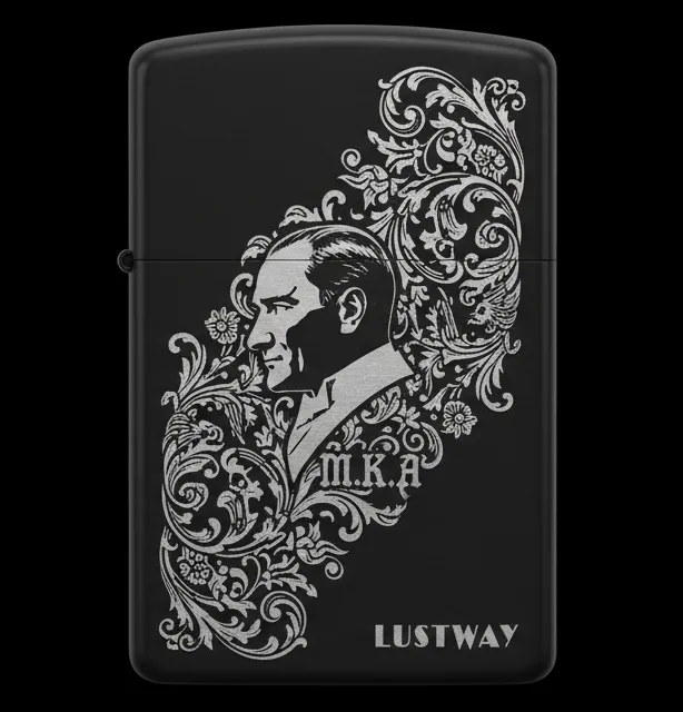 Mustafa Kemal Atatürk Figürlü I Harfli Benzinli Çakmak V24