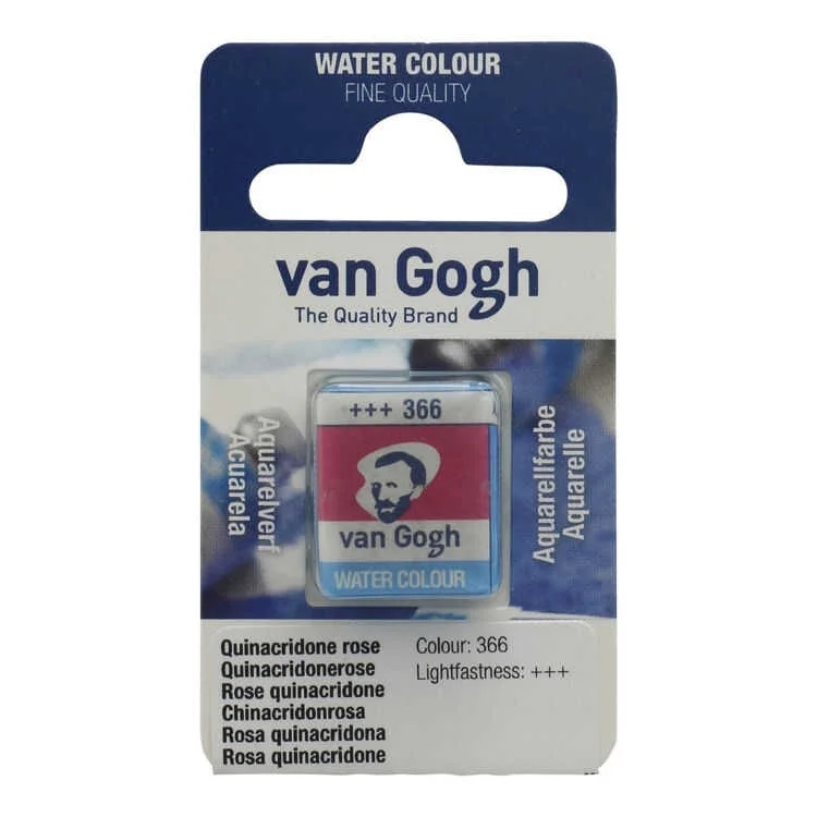 Talens Van Gogh 1/2 Tablet Sulu Boya 366 Quinacridone Rose