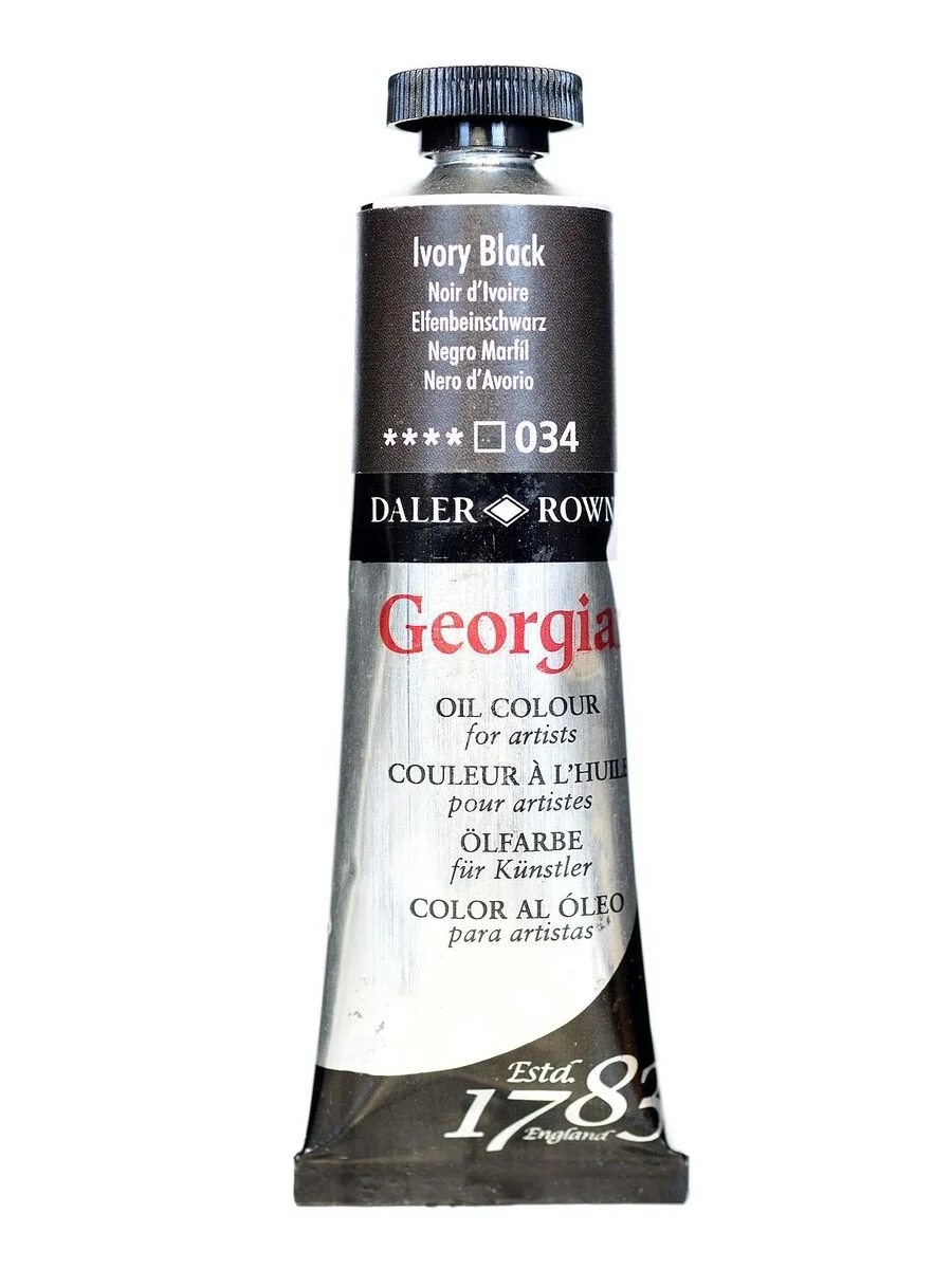Daler Rowney Georgian Yağlı Boya 38 ml 034 Ivory Black