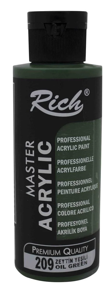 Rich Master Akrilik Boya 120cc Zeytin Yeşili, ahşap ve tuval için uygun