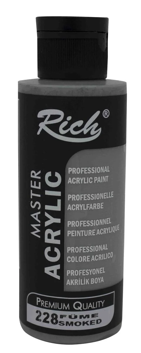 Rich Master Akrilik Boya 120cc Füme - Yarı Mat, Ahşap ve Tuval Uygulanabilir