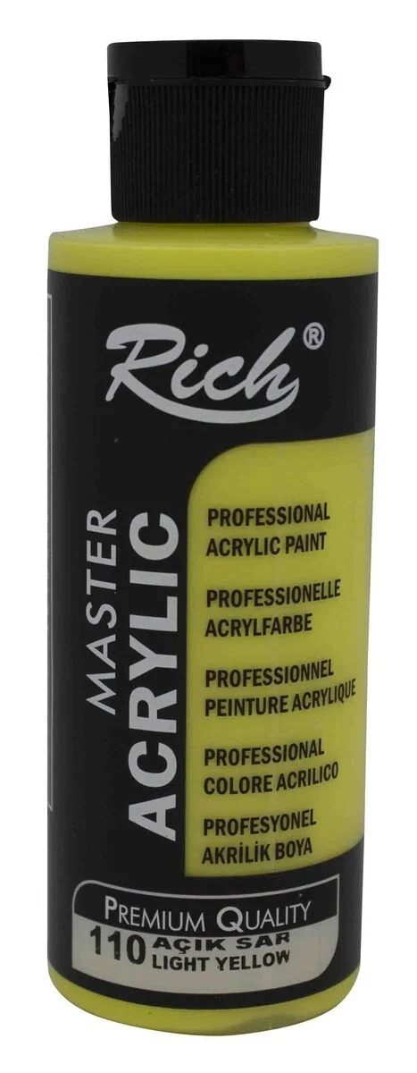 Rich Master Akrilik Boya 120cc Açık Sarı Sanat Dekorasyon