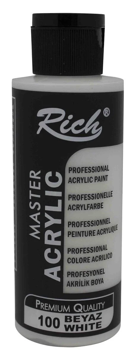 Rich Master Akrilik Boya 120cc Beyaz, ahşap ve tuval için ideal