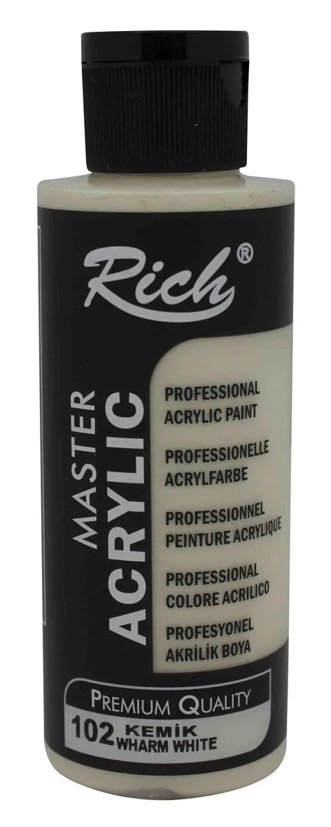 Rich Master Akrilik Boya 120cc 102 Kemik - Tuval ve Ahşap Uygulama