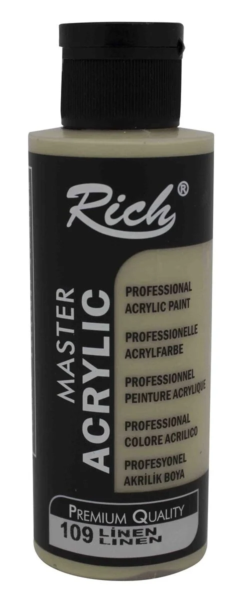 Rich Master Akrilik Boya 120cc Linen Renk, Ahşap ve Tuval Boyama