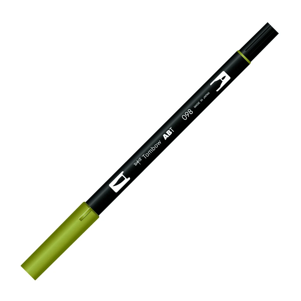 Tombow Dual Brush Pen 098 Avocado Fırça ve Yuvarlak Uçlu Grafik Kalem