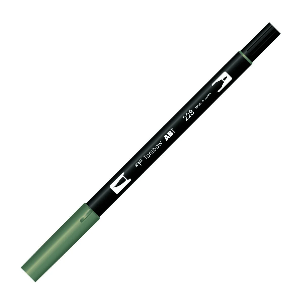 Tombow Dual Brush Pen, fırça ve yuvarlak uç, grafik çizim kalem