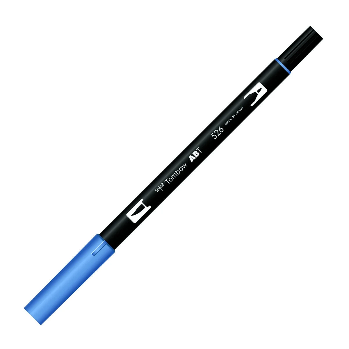 Tombow Dual Brush Pen 526 True Blue, fırça ve yuvarlak uçlu grafik kalem