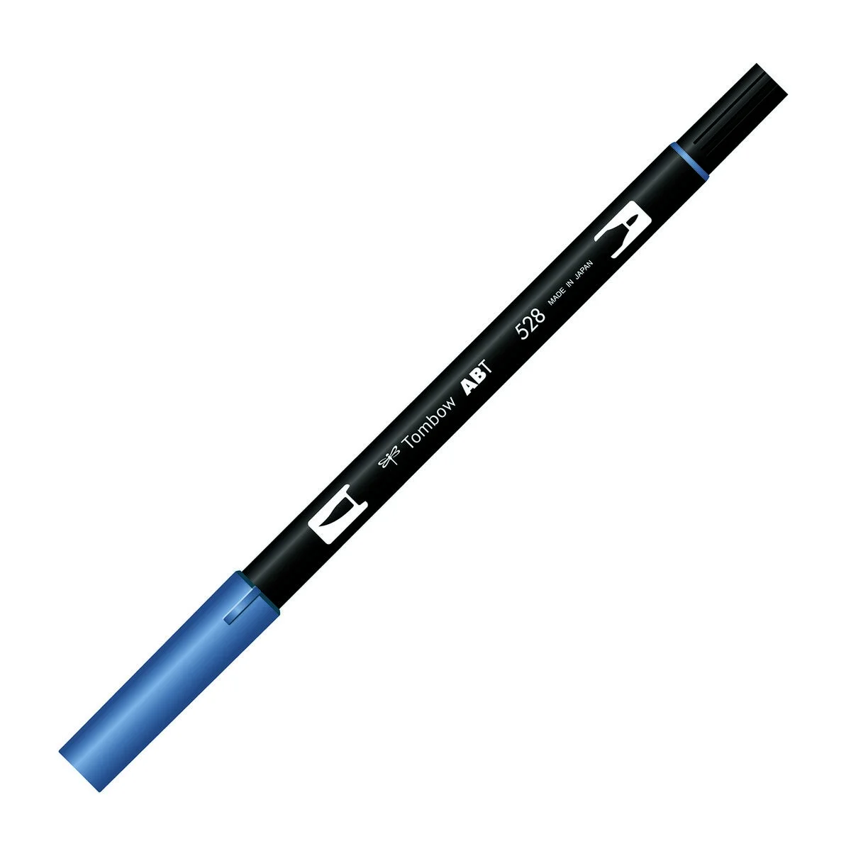 Tombow Dual Brush Pen 528 Navy Blue, fırça ve yuvarlak uçlu grafik kalem