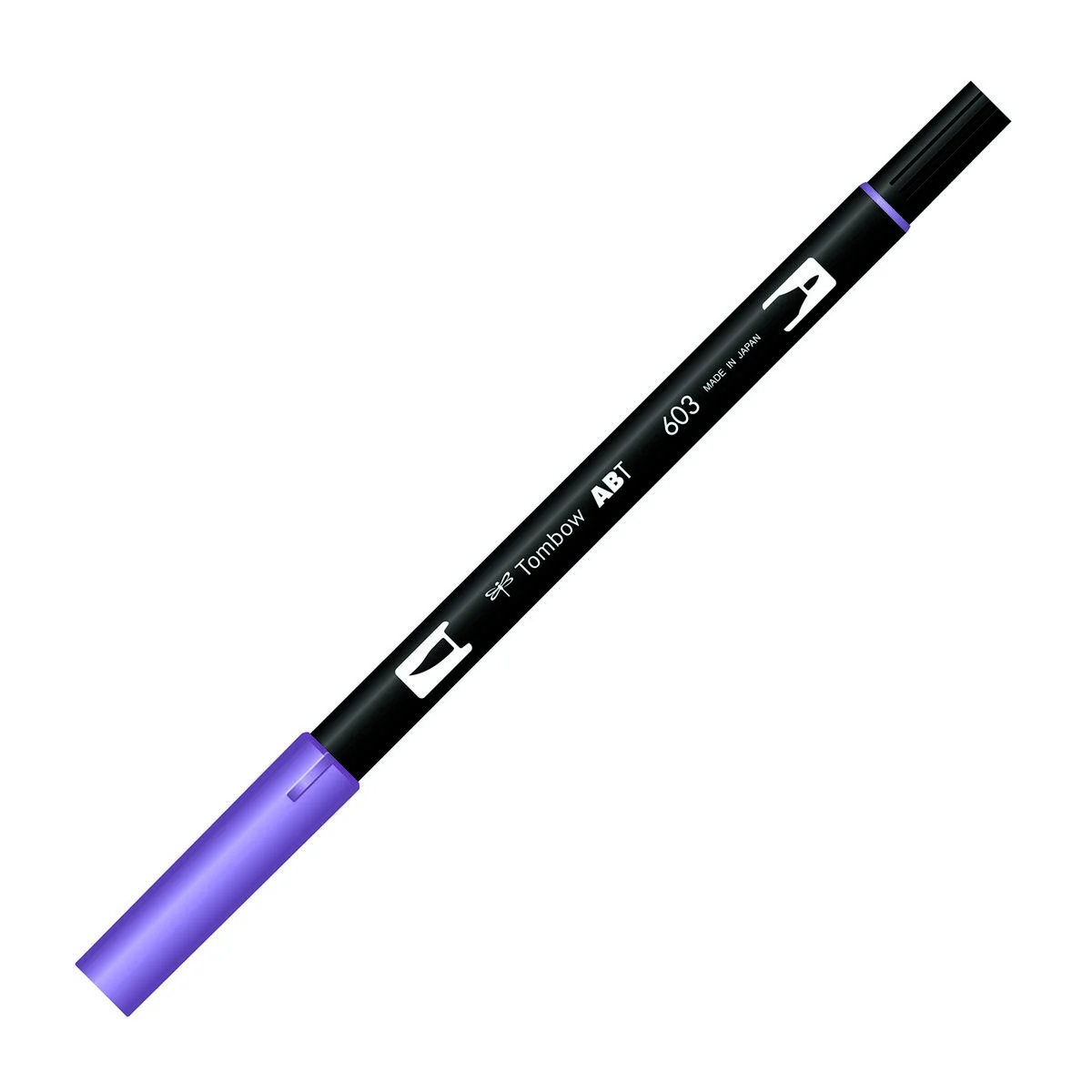 Tombow Dual Brush Pen 603 Periwinkle, fırça ve yuvarlak uçlu, sanat kalem, grafik çizim