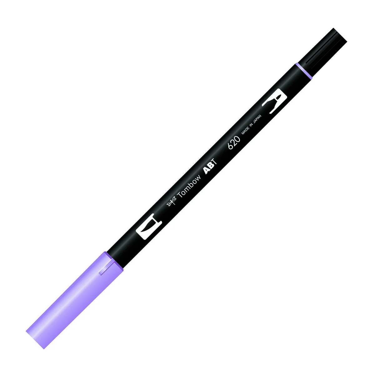 Tombow Dual Brush Pen 620 Lilac, fırça ve yuvarlak uçlu, sanat çizim kalemi