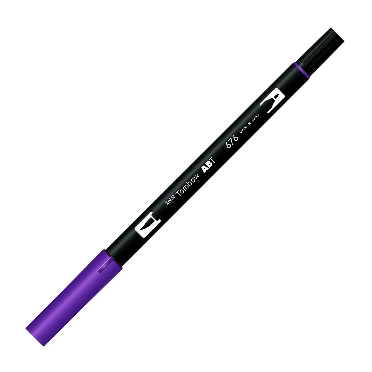 Tombow Dual Brush Pen Royal Purple, fırça ve yuvarlak uç, sanat çizim kalem