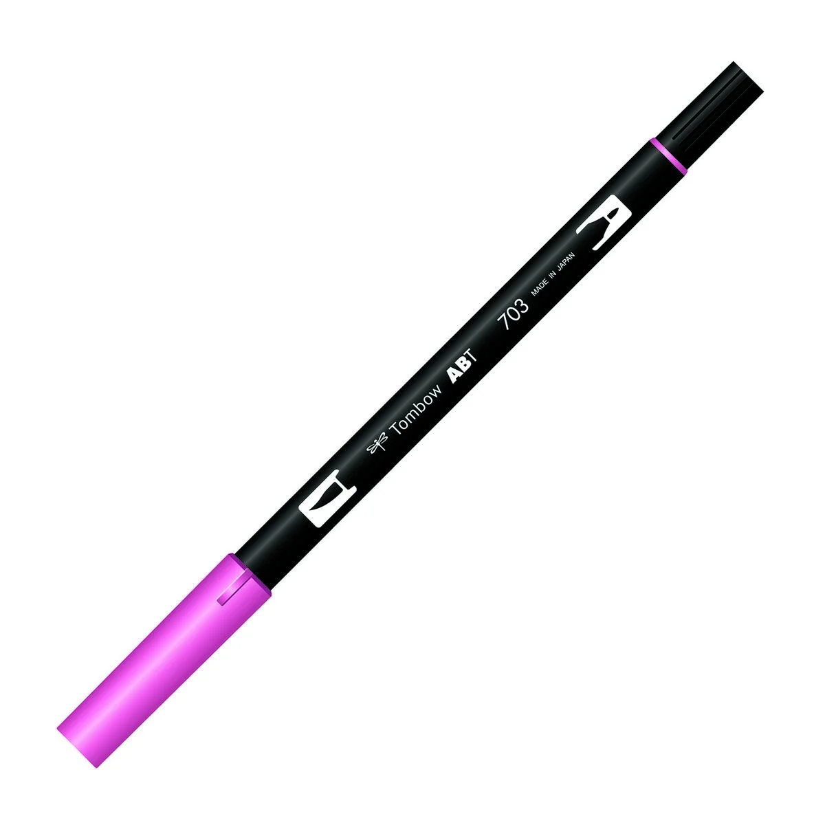 Tombow Dual Brush Pen 703 Pink Rose, fırça ve yuvarlak uçlu markör