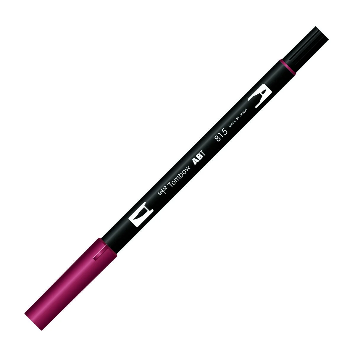 Tombow Dual Brush Pen 815 Cherry, fırça ve yuvarlak uçlu grafik kalem
