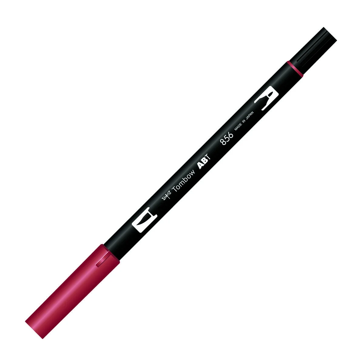 Tombow Dual Brush Pen 856 Chinese Red, fırça ve yuvarlak uçlu, sanat çizim kalemi