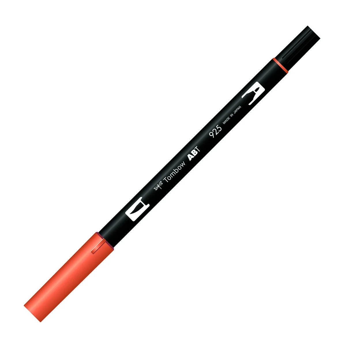 Tombow Dual Brush Pen 925 Scarlet, fırça ve yuvarlak uçlu, renkli çizim kalem