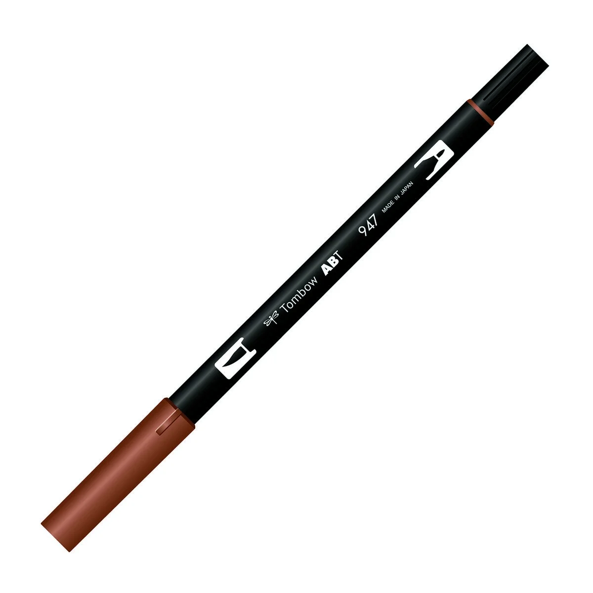 Tombow Dual Brush Pen Burnt Sienna, fırça ve yuvarlak uçlu, sanat çizim kalem