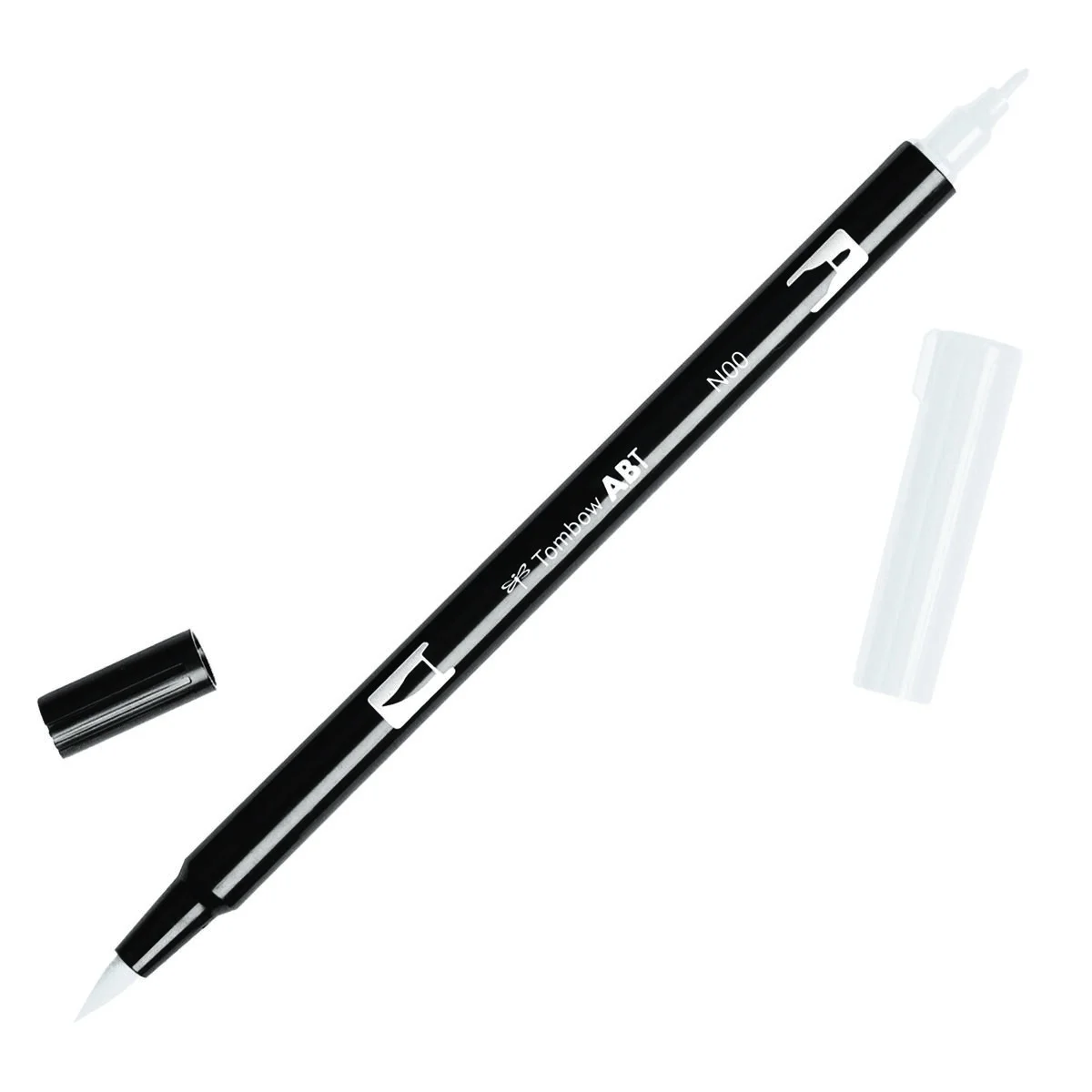 Tombow Dual Brush Pen N00 Blender, fırça ve yuvarlak uçlu, renk açıcı, sanat kalem