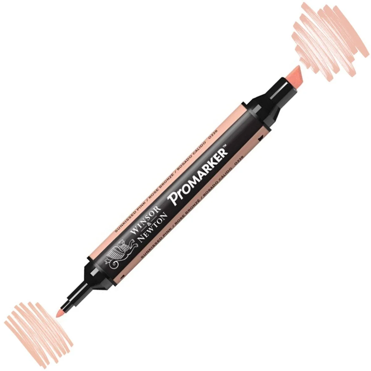 Winsor & Newton ProMarker Sunkissed Pink O228 kalem, iki uçlu, parlak renk, alkol mürekkep
