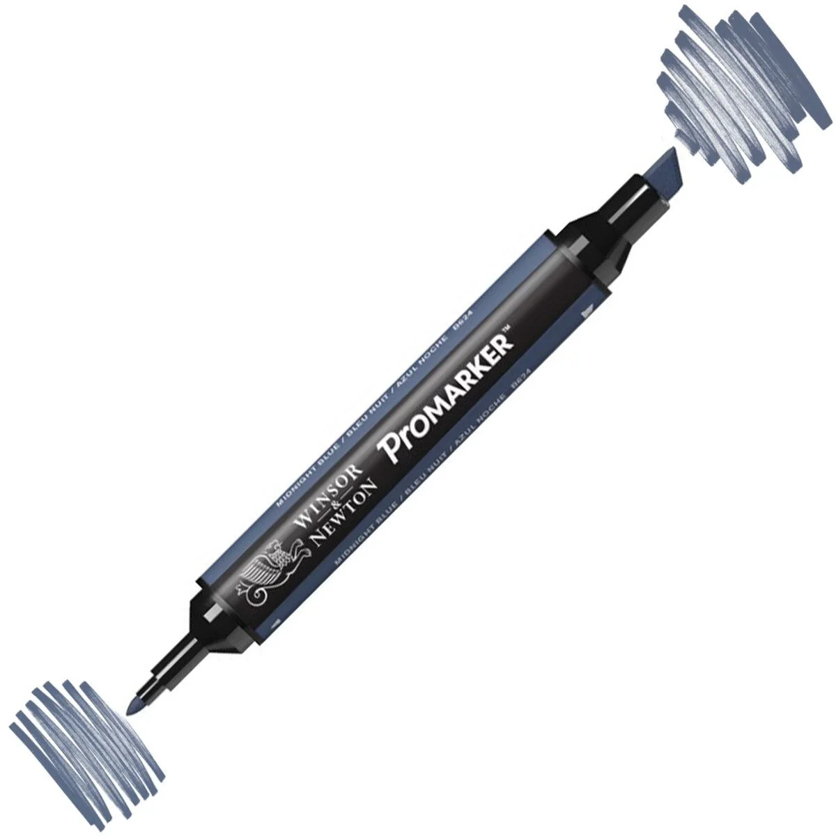 Winsor & Newton ProMarker Midnight Blue kalem, iki uçlu, kalıcı, parlak renk