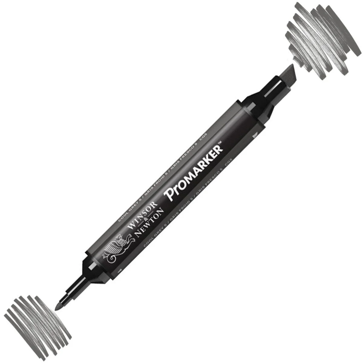 Winsor & Newton ProMarker Cool Grey 5 kalem, iki uçlu, alkol tabanlı kalıcı kalem