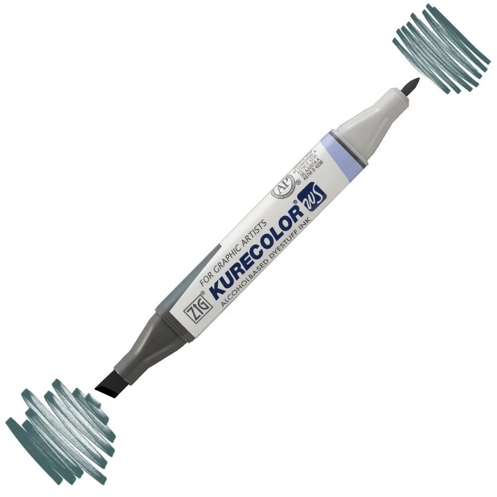 Zig Kurecolor Twin S Grafik Marker, 135 Renk, Alkol Bazlı, Doldurulabilir