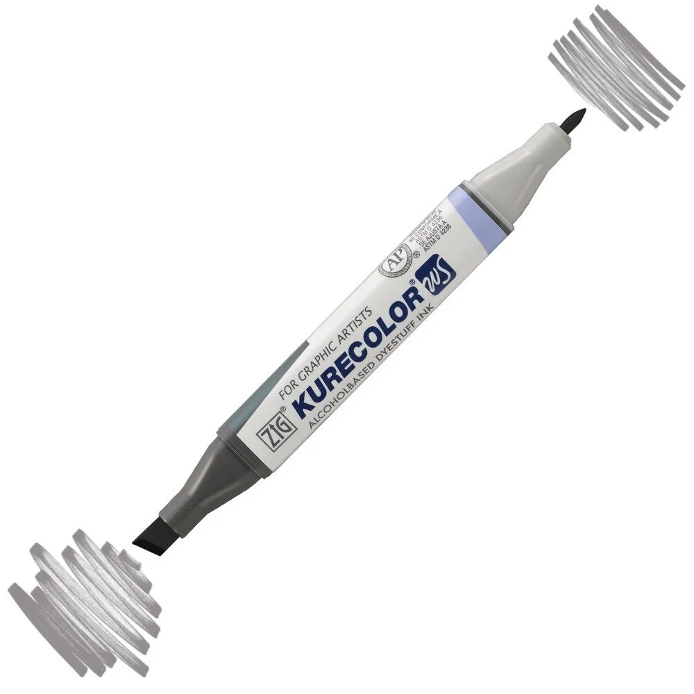 Zig Kurecolor Twin S Cool Gray 7 Grafik Çizim Marker