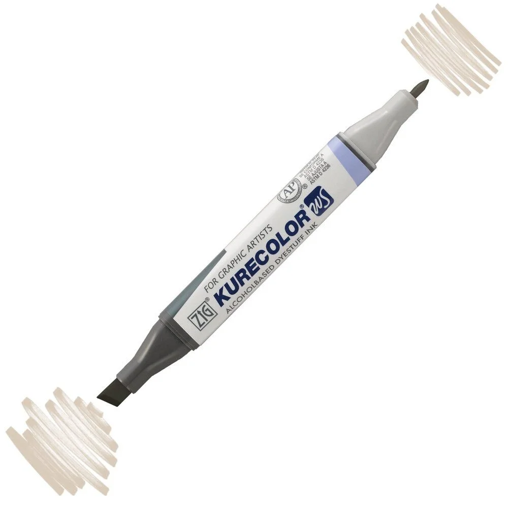 Zig Kurecolor Twin S Marker W.04 Warm Gray Grafik Çizim Kalemi