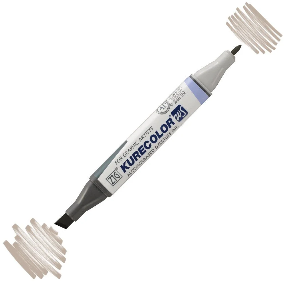 Zig Kurecolor Twin S Grafik Çizim Marker Kalemi W.06 Warm Gray 6