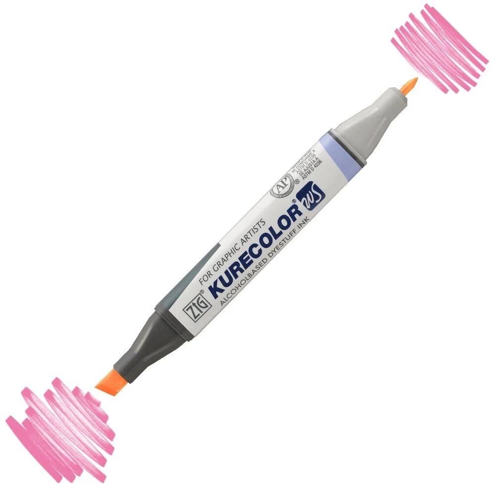 Zig Kurecolor Twin S Marker 221 Light Pink Grafik Çizim Kalemi