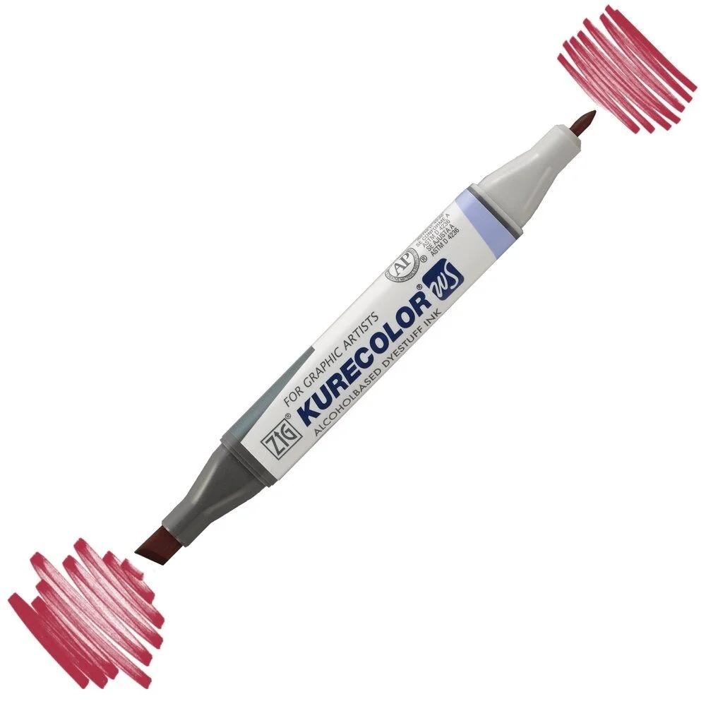 Zig Kurecolor Twin S Grafik Markere 268 Deep Red
