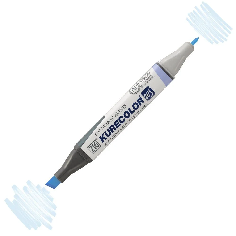 Zig Kurecolor Twin S Grafik Çizim Marker 340 Haze Blue