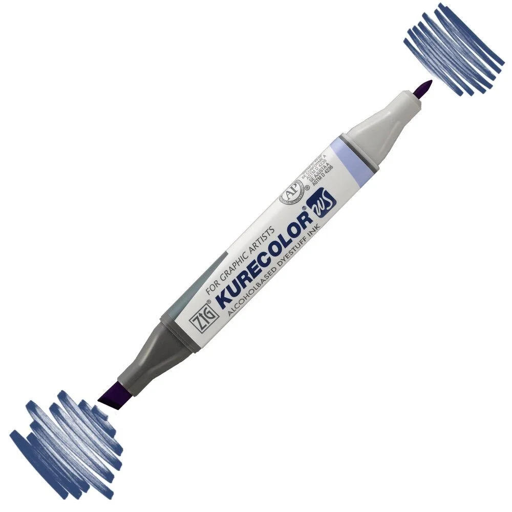 Zig Kurecolor Twin S Grafik Çizim Marker 378 Deep Blue