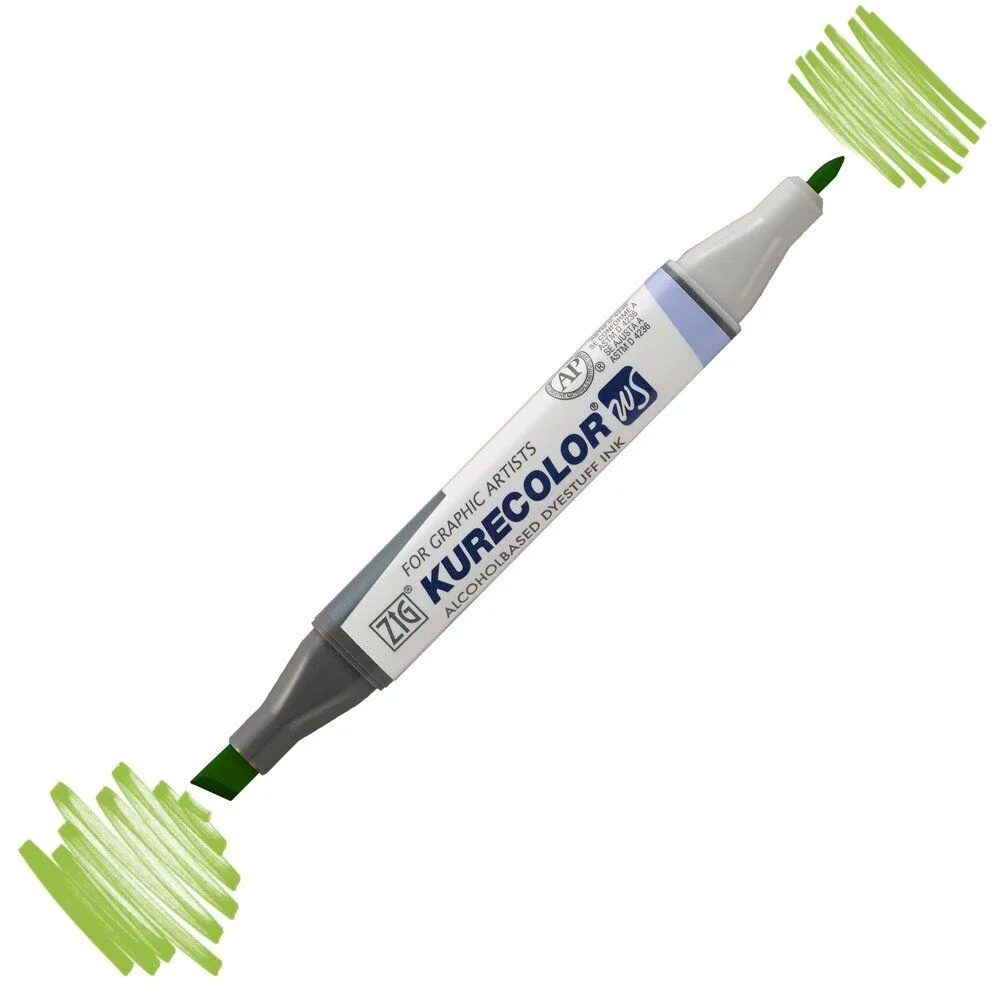 Zig Kurecolor Twin S Marker 504 Light Green Grafik Çizim Kalem