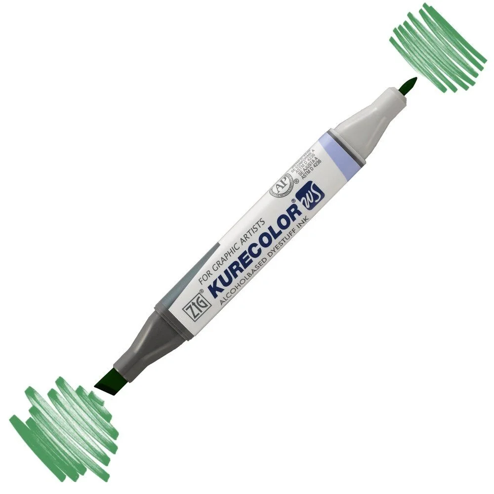 Zig Kurecolor Twin S Grafik Çizim Marker Kalemi 506 Ocean Green