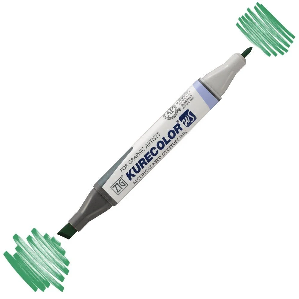 Zig Kurecolor Twin S Grafik Çizim Marker Kalemi 508 Green