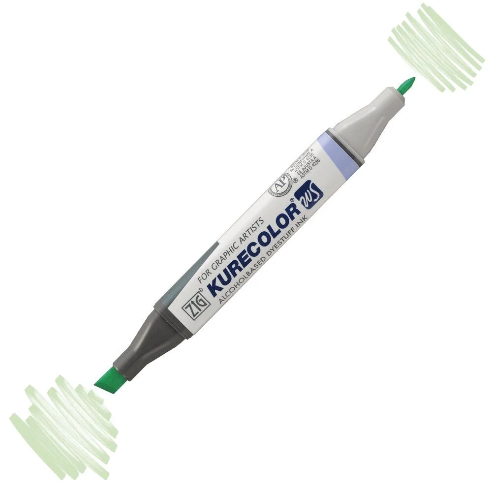 Zig Kurecolor Twin S Marker 520 Green Shadow Grafik Çizim Kalemi