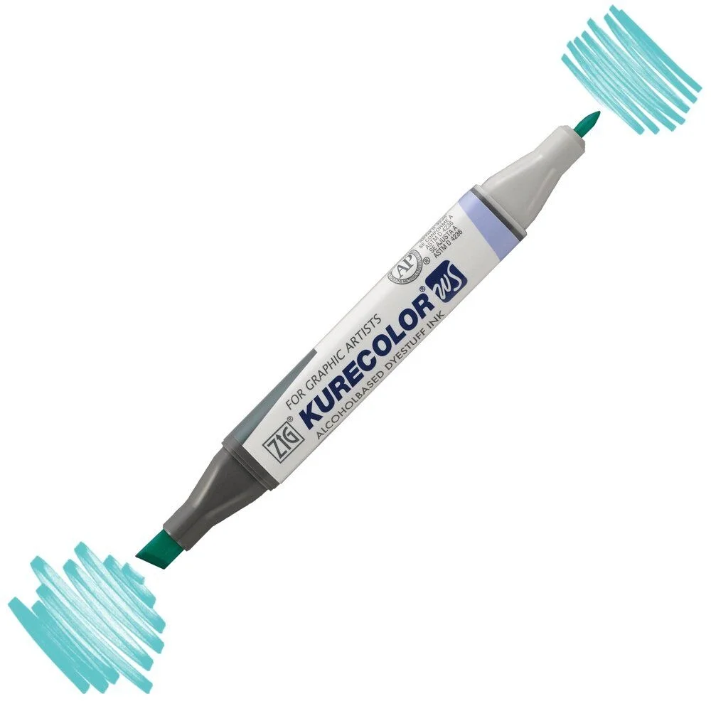 Zig Kurecolor Twin S Grafik Çizim Marker Kalemi 531 Pale Aqua