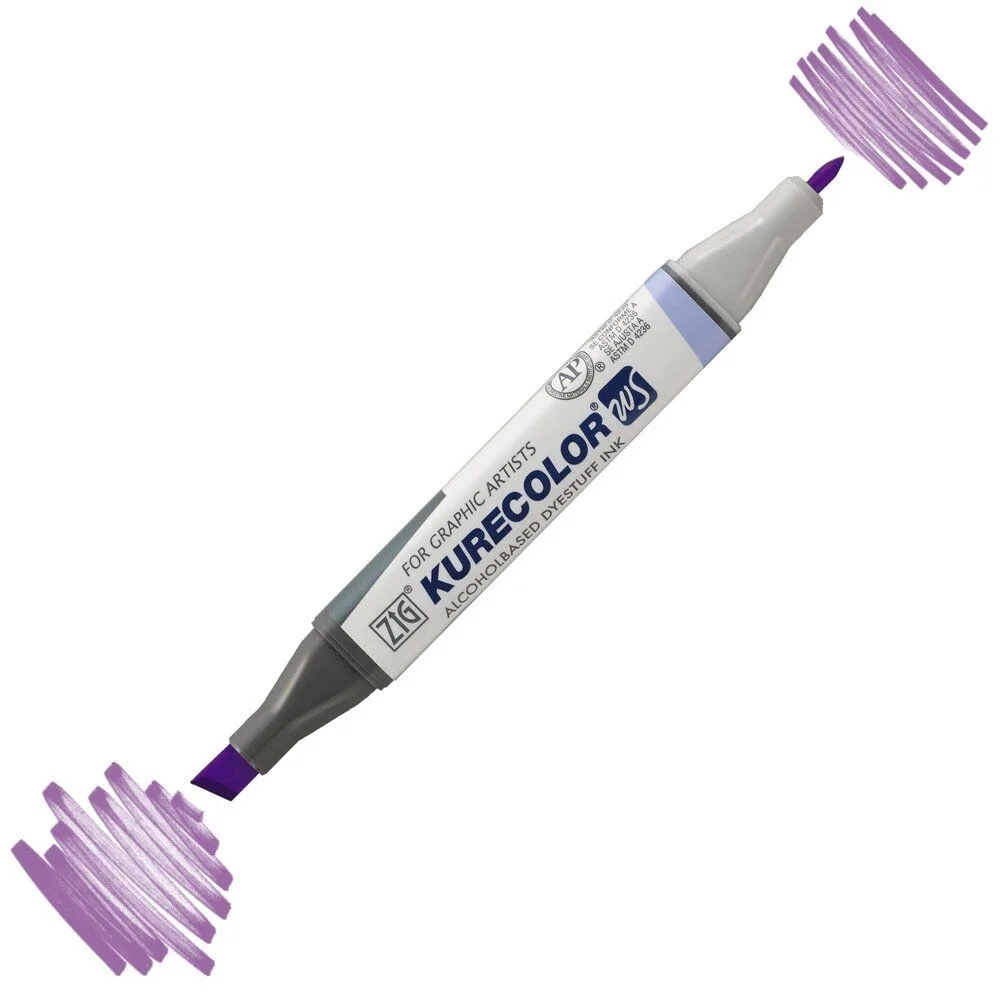Zig Kurecolor Twin S Grafik Çizim Marker 634 Light Violet